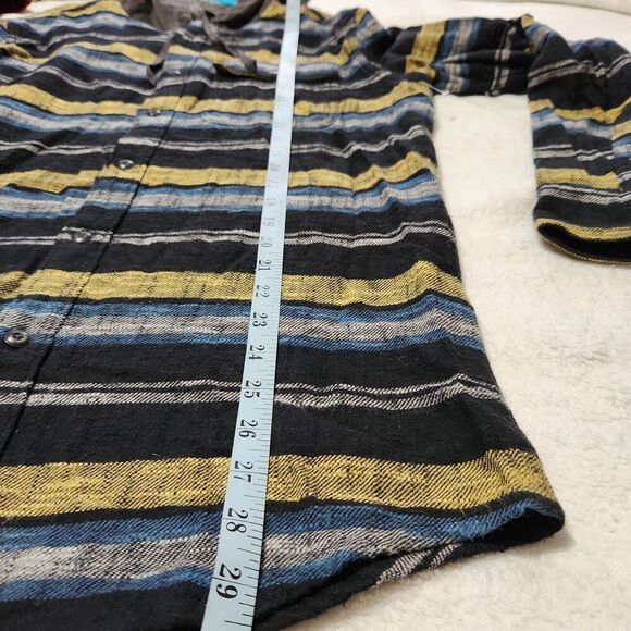 sonoma hooded Flannel Button Down Shirt For Men Size Small Striped  New - Picture 7 of 8